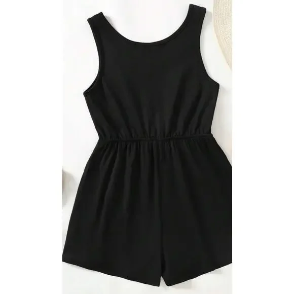 Shein Tween Girls Black Romper - Picture 2 of 5